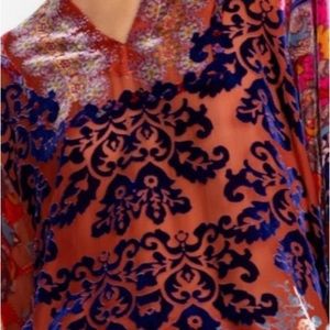 JOHNNY WAS burnout blouse XS